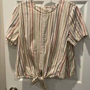 Madewell Tie Front Blouse